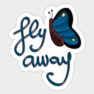 Fly away butterfly Sticker